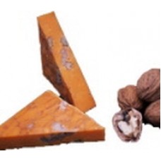 Cheddar cheese with walnuts